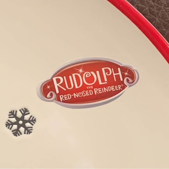 Santa & Rudolph Ceramic Dinner Plate - Rudolph the Red-Nosed Reindeer Collection - Picture 2 of 6